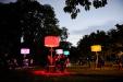 Installation de nuit au parc Beaulieu