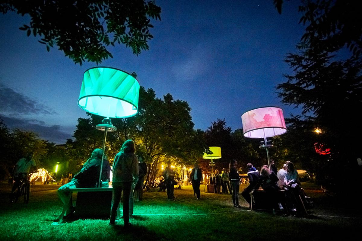 Installation de nuit au parc Beaulieu